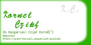kornel czipf business card